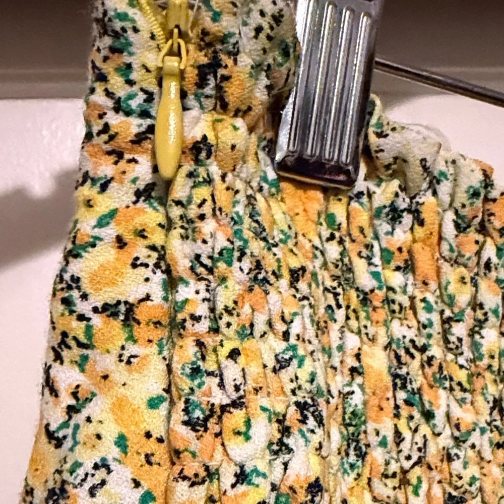 AFRM Yellow Floral Asymmetrical Midi Skirt - Picture 7 of 8